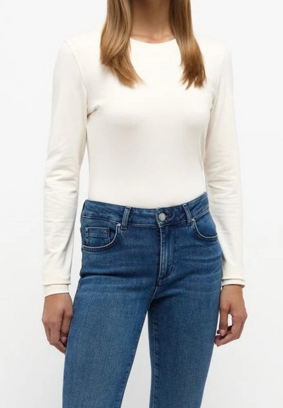 Damski Longsleeve Mustang Style Anna C Tee Whisper White 1014491 2013