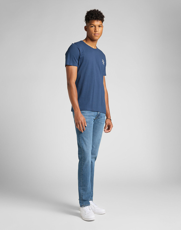 LEE SS TONAL LOGO TEE MĘSKI T-SHIRT KOSZULKA INSIGINIA BLUE L60LFESS 112140321