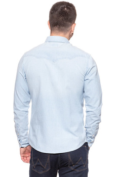 KOSZULA JEANSOWA MĘSKA WRANGLER LS WESTERN LIGHT STONE W5A231GZ6 112129994