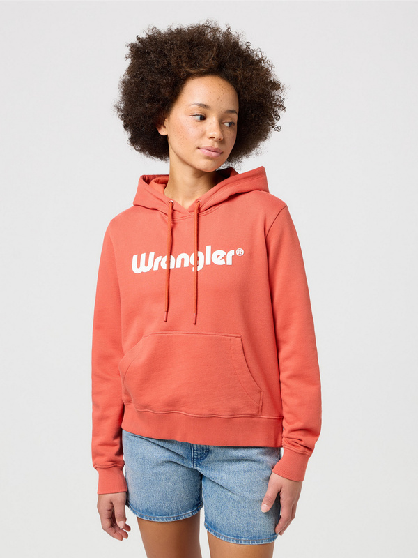 WRANGLER DAMSKA BLUZA Z KAPTUREM WRANGLER REGULAR HOODIE BURNT SIENNA 112350336