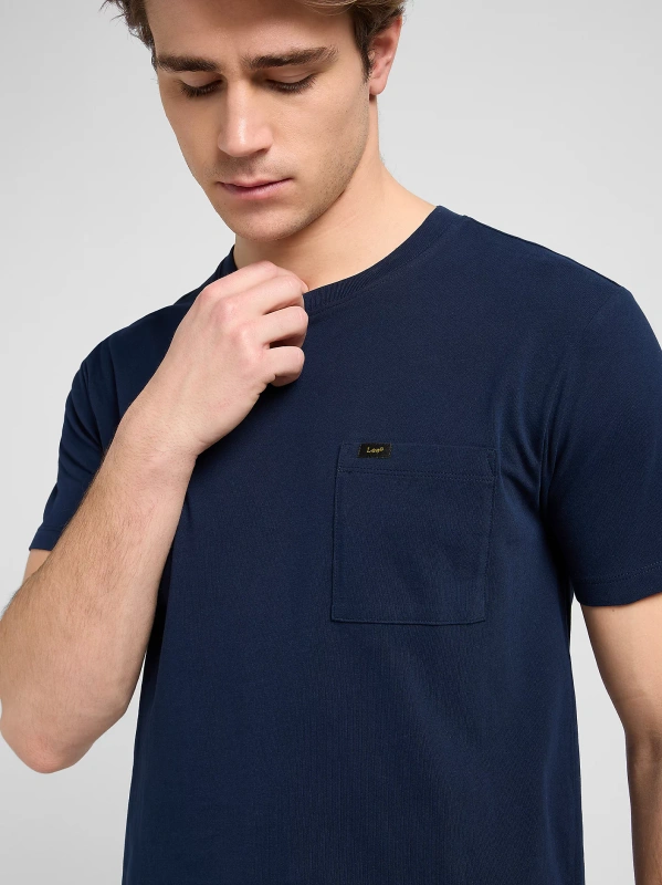 MESKA KOSZULKA LEE ULTIMATE POCKET TEE RIVET NAVY 112370493