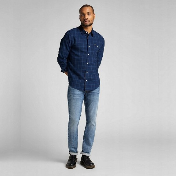 MĘSKA KOSZULA MATERIAŁOWA LEE ONE POCKET SHIRT INDIGO L66NKTDK 112116589