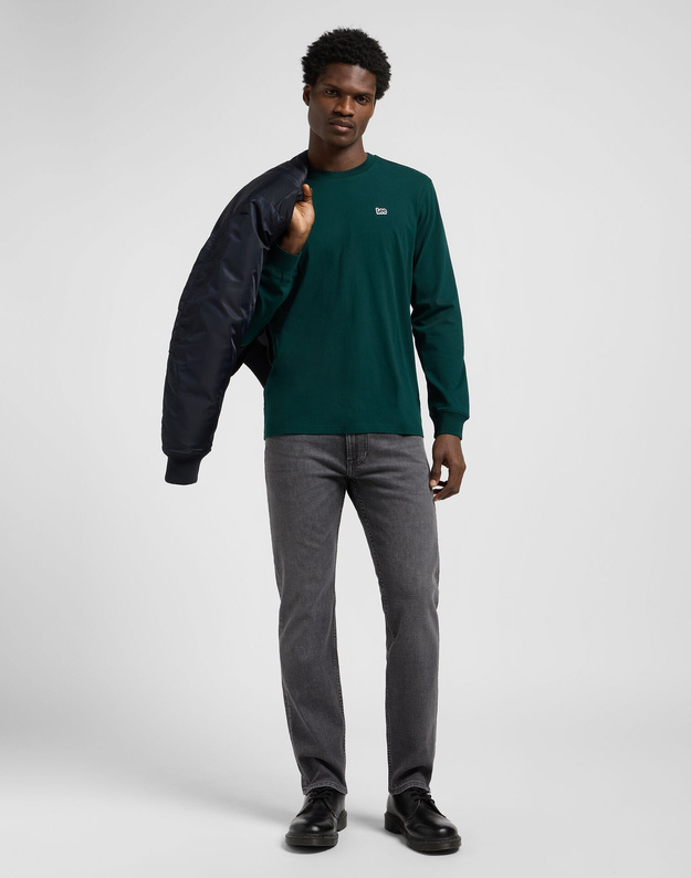 MESKA KOSZULKA LEE LS PATCH LOGO TEE JADE FOREST 112370499