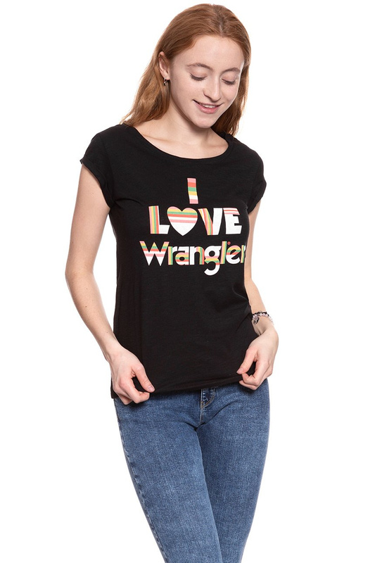 WRANGLER T SHIRT DAMSKI I LOVE TEE BLACK W700LEA01 112130872