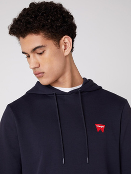 BLUZA MĘSKA WRANGLER LOGO HOODIE DARK NAVY W6B9HYXAE 112130700