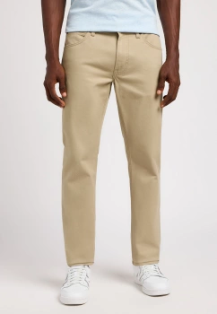 MESKIE SPODNIE MATERIALOWE LEE DAREN ZIP FLY KANSAS CITY KHAKI 112349219