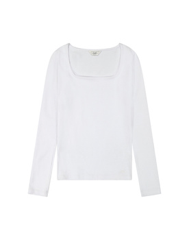 DAMSKA KOSZULKA LEE LS SQUARE NECK BRIGHT WHITE 112370952