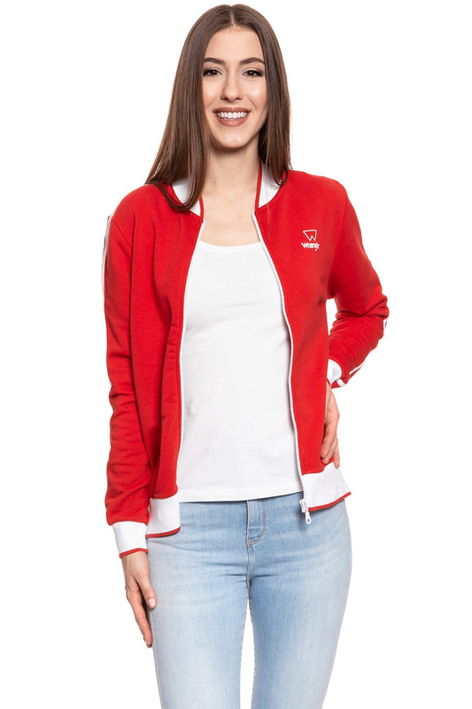 WRANGLER ZIP THRU SWEAT TRUE RED W605RIC74 112130407
