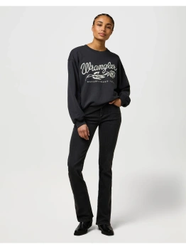 DAMSKA BLUZA WRANGLER OVERSIZED SWEAT FADED BLACK 112370826