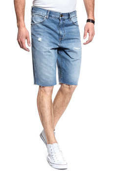 KRÓTKIE SPODENKI WRANGLER DENIM SHORT BLUE LAND W14CGW15W 112126590