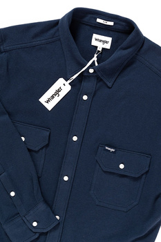 KOSZULA WRANGLER LS 2 PKT FLAP SHIRT NAVY W5996K735 112129909