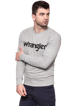 WRANGLER LOGO CREW MID GREY MEL W6570HY37 112130587