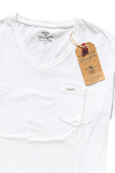 WRANGLER T SHIRT S/S 1PKT V T WHITE W7934GT12