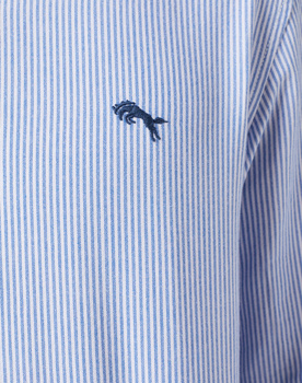 WRANGLER LS SHIRT MĘSKA KOSZULA W PASKI Z DŁUGIM RĘKAWEM BLUE STRIPE 112352839 W592016817