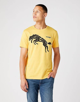 WRANGLER 75TH ANNI TEE MĘSKI T-SHIRT LOGO YOLK YELLOW W746EEY23 112146258