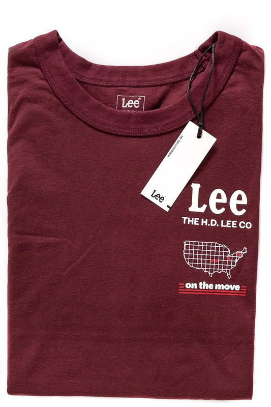 LEE T SHIRT ROAD TEE BURGUNDY L64XFEMF 112115811