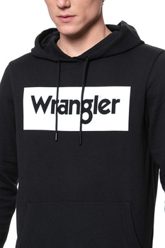 BLUZA WRANGLER LOGO HOODIE BLACK W641HY100 112130472