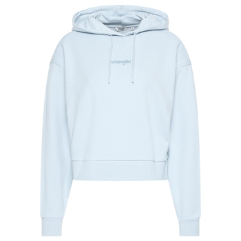 BLUZA DAMSKA WRANGLER CROPPED HOODIE CASHMERE BLUE W6N3HAX2B 112130791