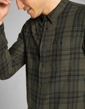 LEE LEESURE SHIRT MĘSKA KOSZULA SERPICO GREEN L66NMDOJ 112140558