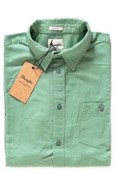 WRANGLER S/S 1 PKT SHIRT BERYL GREEN W5860LOS4