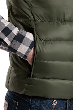 WRANGLER PUFFER VEST DUSTY OLIVE W4723X445S 112129009
