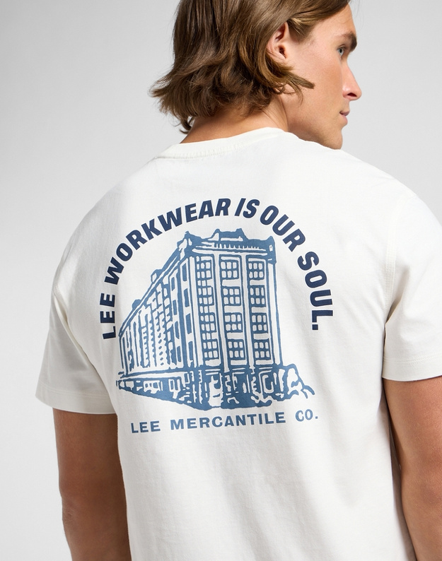 LEE MĘSKA KOSZULKA LEE WW GRAPHIC TEE ECRU 112364590