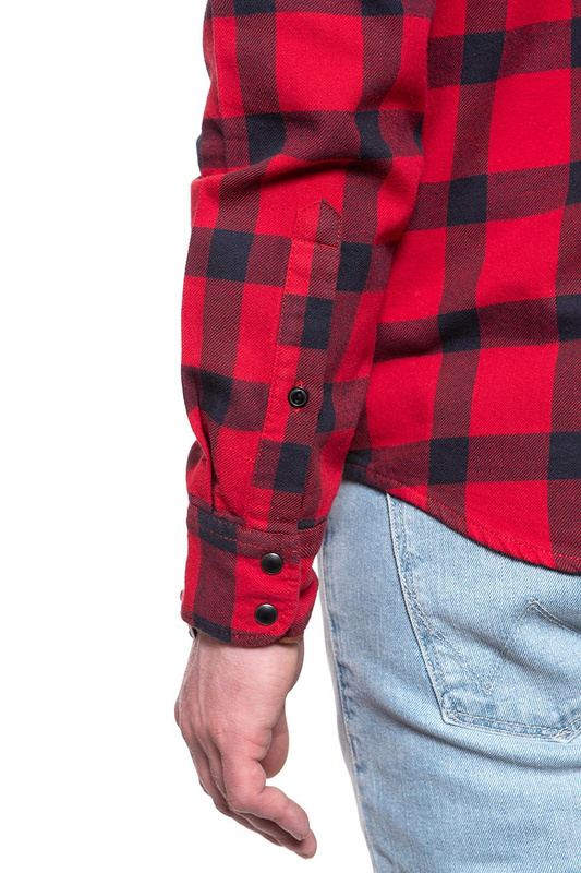 KOSZULA MĘSKA W KRATĘ LEE RIDER SHIRT WARP RED L856OEKG 112122576