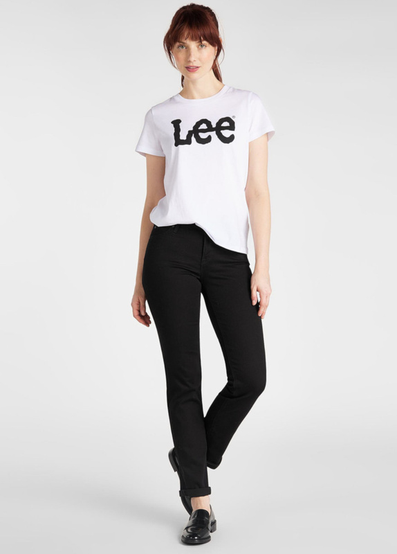 DAMSKI T-SHIRT LEE LOGO TEE WHITE L43VEP12 112109756