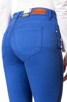 WRANGLER CROP SKINNY SPODNIE DAMSKIE TURKISH SEA W28MHL291 112128460