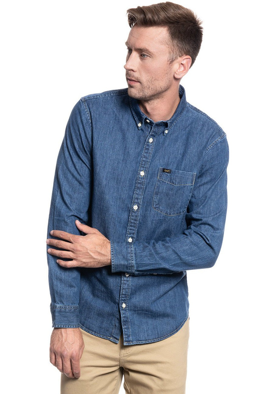 LEE LEE BUTTON DOWN DIPPED BLUE L880PLLA 112123377