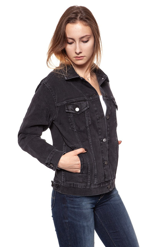 WRANGLER TRUCKER JACKET BACK TO BLACK W4070999S SAMPLE
