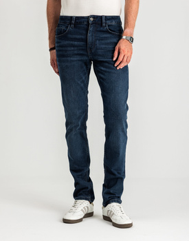 Męskie Spodnie Jeansowe Tom Tailor Josh Dark Stone Blue Black Denim 1021434 10173