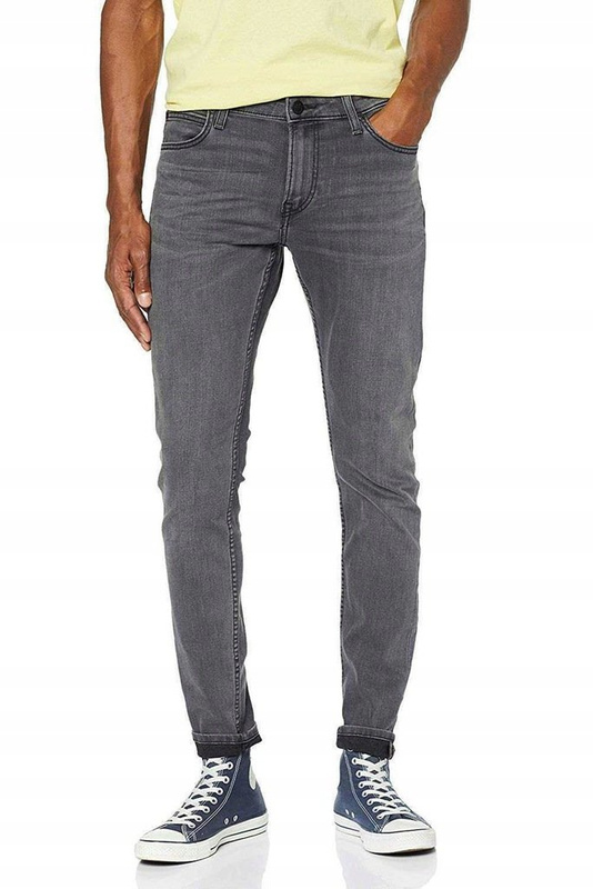 LEE MALONE MĘSKIE SPODNIE JEANSOWE NEW GREY L736YGFZ 112120286