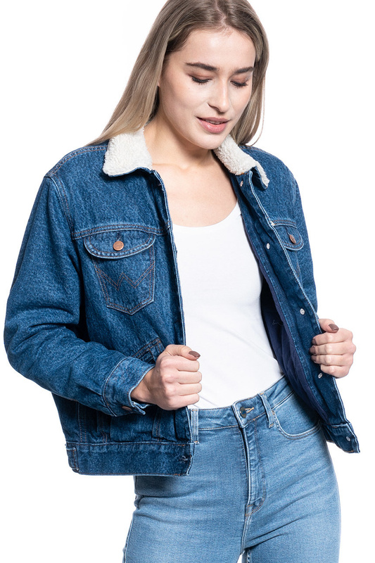 KURTKA DAMSKA WRANGLER SHERPA FRIENDS JACKE PEBBLE SAND W432MCX2A 112128837