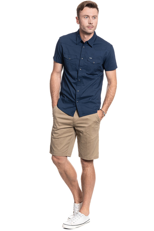 KOSZULA MĘSKA WRANGLER SS WESTERN SHIRT NAVY W5J06S114 112130151