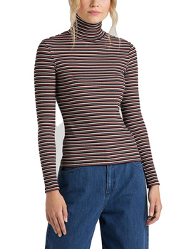 DAMSKI SWETER LEE LS STRIPED RIB TEE BURNT OCRA L40SYLOM 112108741