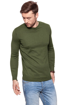 MĘSKI SWETER WRANGLER CREW NECK KNIT IVY GREEN W8538Q8IX 112132237