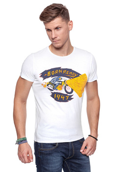 MĘSKA KOSZULKA WRANGLER S/S/ EMO GRAPHIC TEE WHITE W7A60EN12