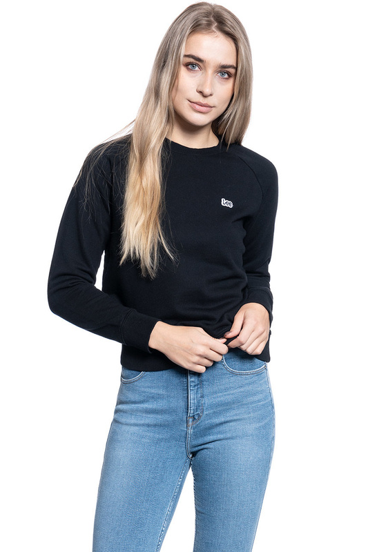 DAMSKA BLUZA BEZ KAPTURA LEE PLAIN CREW NECK SWS BLACK L53RTX01 112112480
