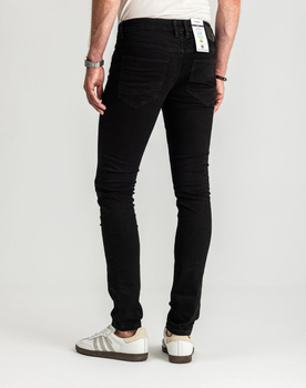 Męskie Spodnie Jeansowe Tom Tailor Troy Czarne Slim Fit 1021160 10270