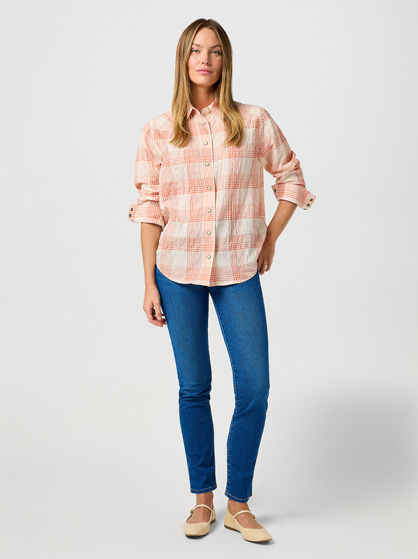 WRANGLER DAMSKIE SPODNIE JEANSOWE WRANGLER SLIM SERENE STORM 112362592