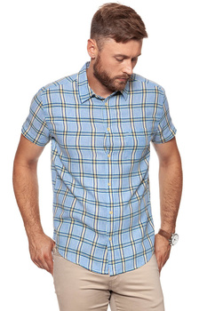 KOSZULA MĘSKA KRÓTKI RĘKAW WRANGLER SS 1PKT SHIRT CERUL W58606EVT 112129493