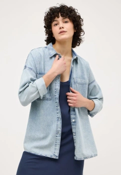 Damska Koszula Jeansowa Mustang Style Tacoma Shirt Denim Blue 1015250 5000 101