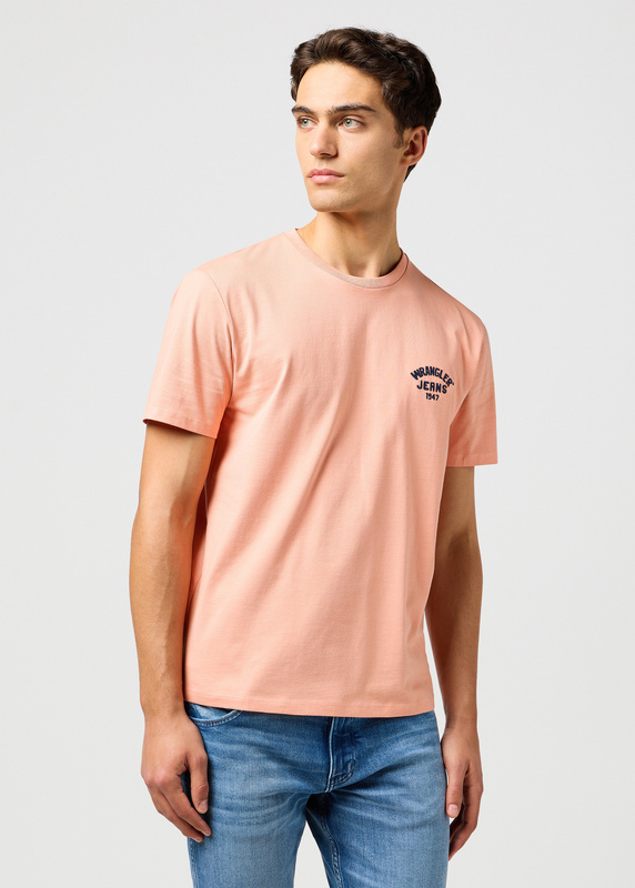MESKA KOSZULKA WRANGLER SMALL LOGO TEE SHRIMP 112362799