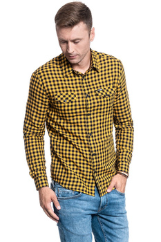 KOSZULA WRANGLER LS 2PKT FLAP SHIRT MIN YELLOW W5A5ORY02 112130073