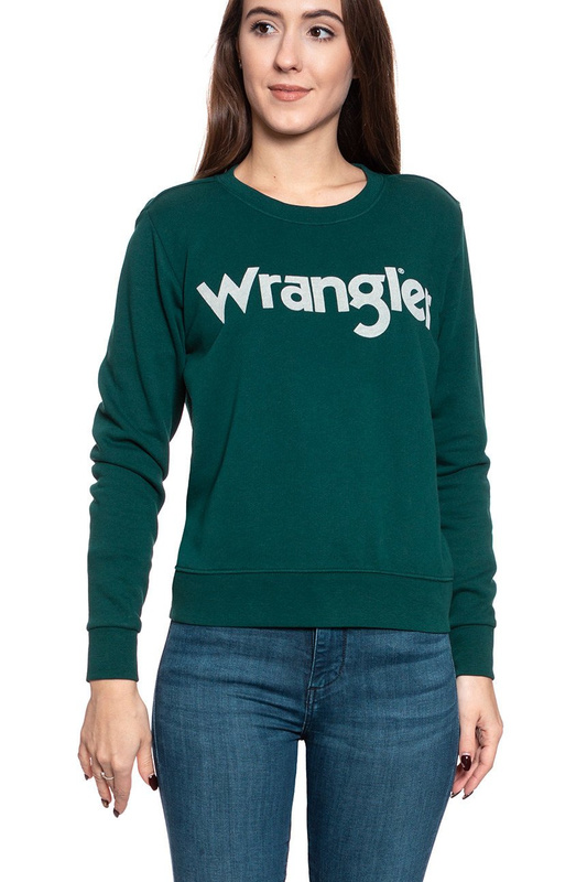 BLUZA WRANGLER LOGO SWEAT PINE W6N2HAG01 112130787