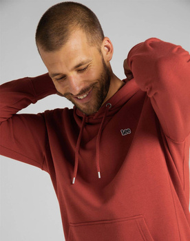 LEE PLAIN HOODIE MĘSKA BLUZA Z KAPTUREM RED OCHRE L80YTJOE 112121623