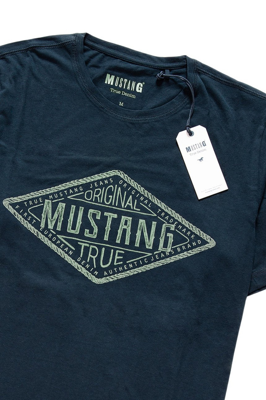 MUSTANG T SHIRT Alex C Print DARK SAPPHIRE 1007824 4136