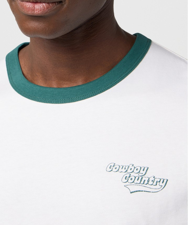 MESKA KOSZULKA WRANGLER RINGER TEE WORN WHITE 112371497