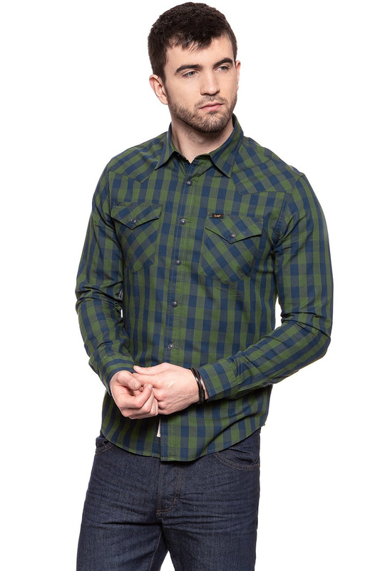 LEE LEE WESTERN SHIRT HILLSIDE GREEN L643MMPC